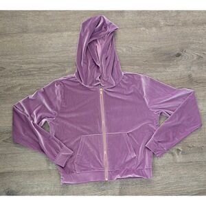 Fabletics Velour Hoodie Jacket Size M Cozy Athleisure Activewear